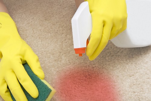 Commercial carpet cleaning in a Norbury office reception area